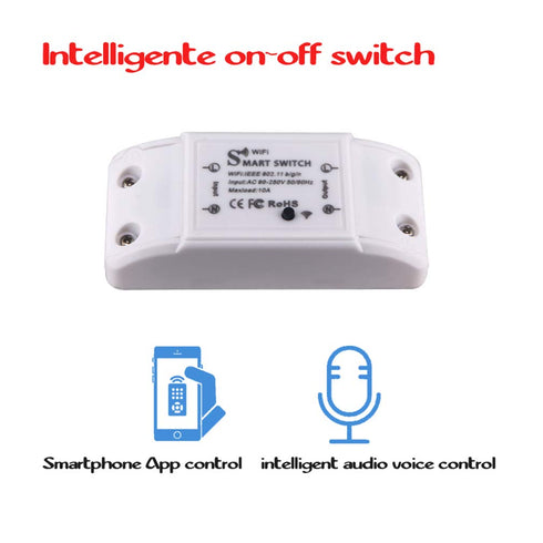 WiFi Wireless Remote Light Switch AC90-250V 10A,1CH Switch Realy,Mobile APP Control, Compatible with Alexa & Google Home Assistant?Voice Control.(...