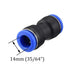 14mm Quick Fitting, 35/64” OD Push to Connect Pipe Tube Straight Fittings, Pneumatic Air Line Connector 10Pcs...