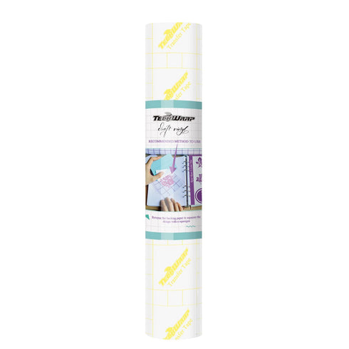 TECKWRAP High Tack Transfer Paper Tape 12" x 10 FT for Shimmer Glitter Vinyl with Yellow Grid Perfect Alignment for Adhesive Vinyl, Decals,Signs,W...