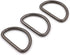 BIKICOCO Metal D-Rings Buckle, 1-1/2 Inch Non-Welded for Webbing Sewing DIY - Gunmetal - Pack of 20...