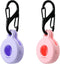 Silicone Case for Tile Sticker 2022 with Keychains, 2 Pack Anti-scratch Protective Cover with Carabiner (Pink/Purple)...