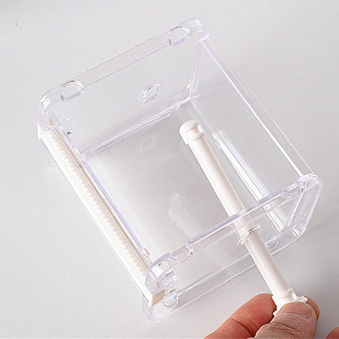 2 Pack Washi Tape Dispenser Cutter Transparent Acrylic Visible Roll Tape Holder Storage Desktop Office Tape Dispensers...