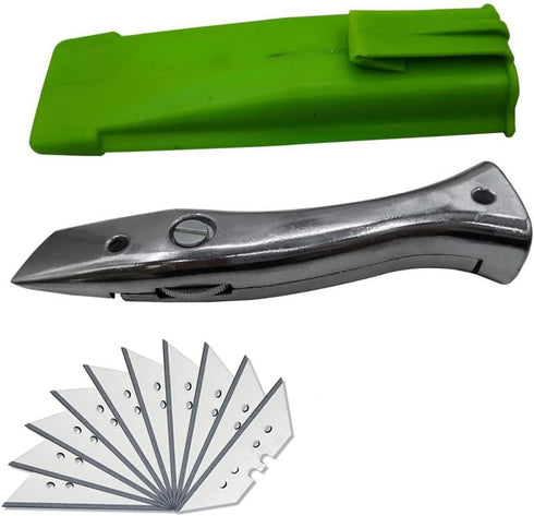 Dolphin PVC Zinc-aluminum Alloy Handle Roll Floor Cutter Knife Wallpaper Carpet Cutting Tool with 10pcs Blade...