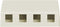 Legrand - OnQ Surface Mount Box, 4 Port Wall Mount Box for Phone or Data, Fits Any Keystone Insert, Plastic Box Mounts to Wall, White, WP3504WH...