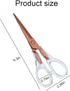 6.5" Acrylic Rose Gold Fabric Scissors Stainless Steel Office Craft Scissors Desk Stationery Paper Cutting Tool Tailor Shears for Sewing, Artwork,...