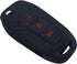 GFDesign 2 Pcs Silicone Flip 3 Buttons Key Fob Cover Remote Case Keyless Protector Compatible with Ford EcoSport Escape Explorer Ranger F-150 F-25...