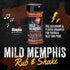 Memphis Marinades, 5.6oz Mild Memphis BBQ Rub & Shake - BBQ Seasoning & Flavor Enhancer for Chicken, Beef and Pork, Air Fryer Marinade Mix,...