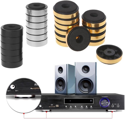 12 Pack Speaker Isolation Feet Amplifier 48mm Plastic Shock Absorption Base Pads SoundBox Peg Stand Foot Mat Shock Absorber For Audio CD AMP HiFi ...