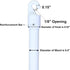 17 Inches Long White PVC Blind Tilt Wand with Hook and Handle(Hook Size is 0.15")...