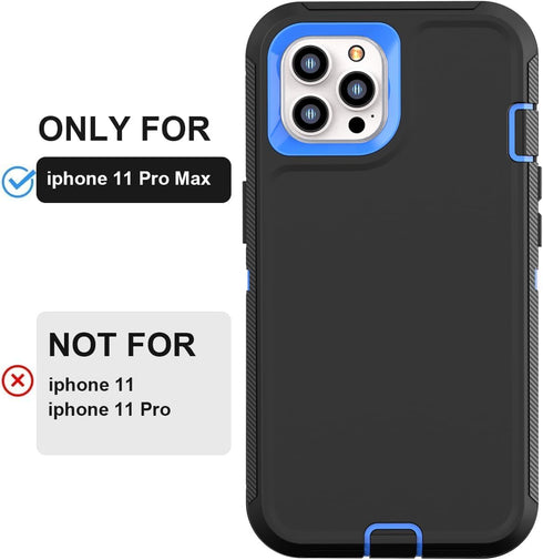 FEIYAR HOME Design for iPhone 11 Pro Max Case with 2 x Tempered Glass Screen Protector, Military Grade Full Body Drop Protective Shockproof Heavy ...