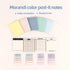 900 Sheets Transparent Sticky Notes, 3.74 x 2.75 in Waterproof Translucent Sticky Notes Pad Colorful See Through Memo Message Reminder with Self A...