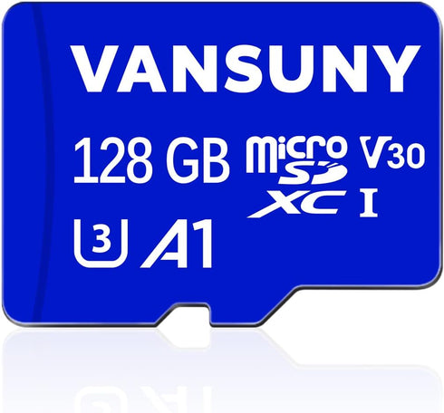 Vansuny Micro SD Card 128GB microSDXC Memory Card with SD Adapter A1 App Performance V30 4K Video Recording C10 U3 Micro SD for Phone, Security Ca...