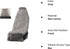 Seat Cover - Washable Car Seat Protector from Sweat, Food, Dirt after Gym, Swimming etc. - Universal Gray Public Car Seat Covers for Transit Bus, ...