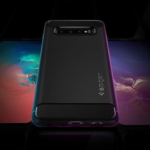 Spigen Rugged Armor Designed for Samsung Galaxy S10 Case (2019) - Matte Black...