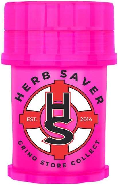 Mini HerbSaver Grinder- Medical Grade Plastic Grinder with Razor Sharp Teeth, Pocket-Sized, Durable & Portable - Ideal for Grinding Herbs and Spic...