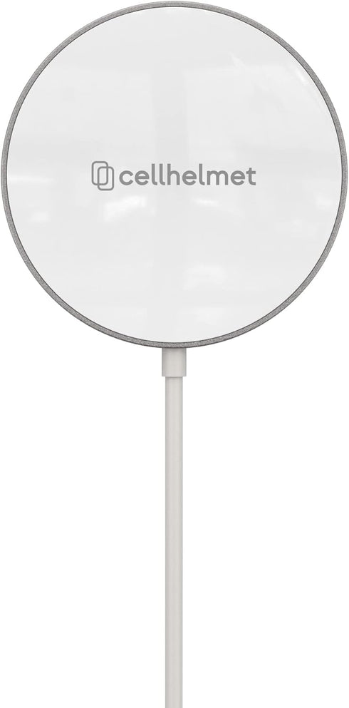 Fast Wireless Charging Pad w/Magnetic Alignment Technology - Aluminum w/Glass Surface (15W) | cellhelmet......