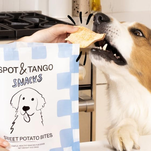 Spot & Tango Sweet Potato Bites Dog Snacks - Single Ingredient, 100% Sweet Potato - Dehydrated Treats - Grain & Gluten-Free - USA-Made - for Small...