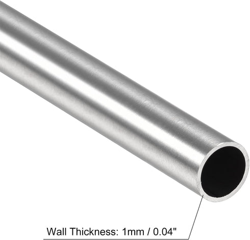 uxcell 304 Stainless Steel Tube, OD 12.7mm x 1mm Wall Thick 300mm Length Capillary Metal Tubing for Industry Machinery...
