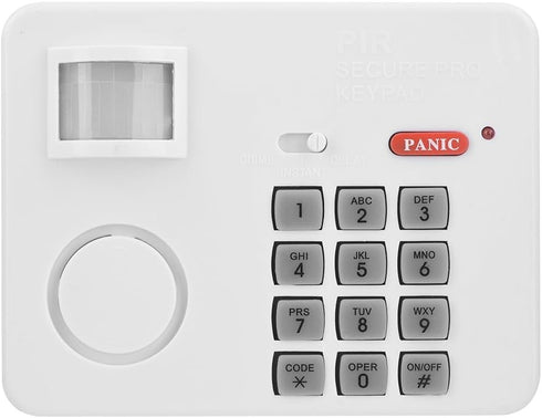 Home Security System, PIR Motion Sensor Alarm Password Home Security Keypad Remote Infrared Detectors,White...