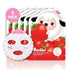 Real Fruit Facial Mask Sheet for Kids, Children - Made with 100% Cotton, Moisturize, Sooths and Hydrates Skin (Strawberry- Pack of 5)...
