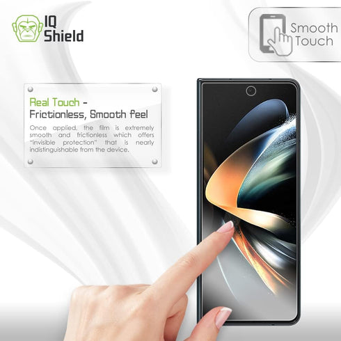 IQShield Screen Protector Compatible with Samsung Galaxy Z Fold 4 (2-Pack) Anti-Bubble Clear TPU Film...