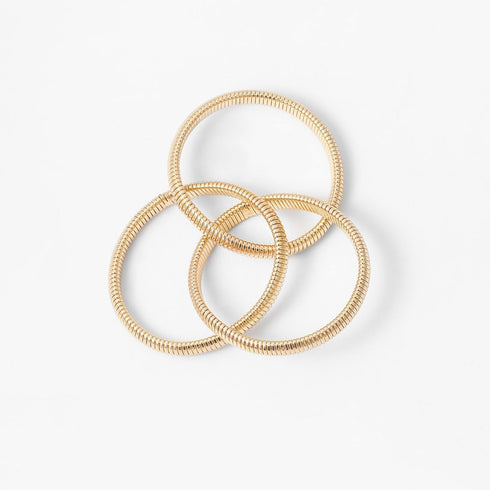 Chunky Bangle Bracelets Coil Stackable Snake Chain Bracelet Interlocking Layered Wrap Bangle Bracelets...