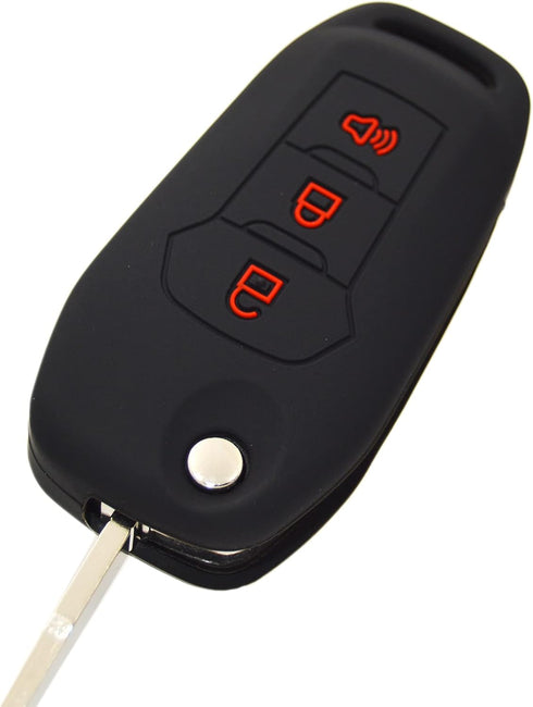 Silicone Key Fob Cover Remote Protector for Ford F150 F250 F350 F450 F550 Raptor Ranger Transit Fusion Bronco EcoSport Escape Explorer Expedition ...