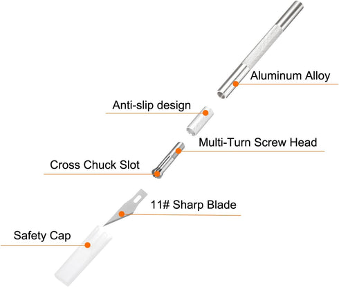 (6" x 8") A5 Cutting Mat, Exacto Knife Precision Carving Craft Hobby Knife Kit (#11#16#17) for DIY Art Work Cutting, Hobby, Stencil, Scrapbooking...