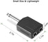 Jelanry 1/4" 6.35mm Stereo Plug Male to Dual 1/4" 6.35mm Jack Female Splitter Adapter, Dual 6.5mm Jack Adapter Audio Y Cable Splitter for Guitar, ...