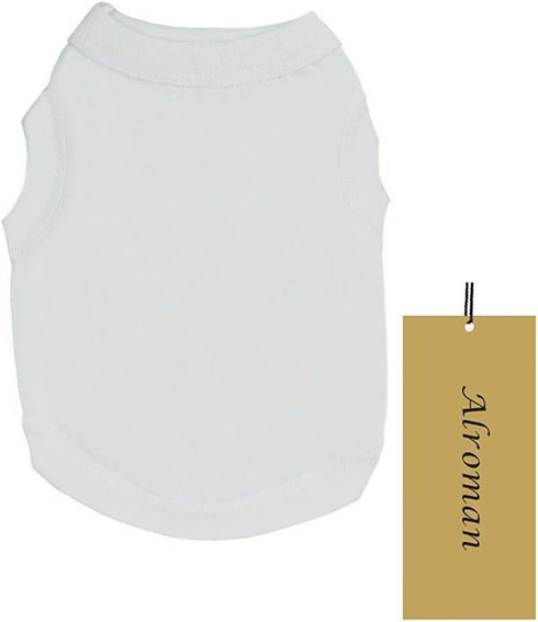 Dogs Shirts Puppy White Vest Clothing for Dogs Cats Vacation Shirt Male Female Dog Clothing House-Cats Summer Clothes Doggie Cotton Summer Shirt S...