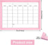 Dry Erase Monthly Calendar Board, Magnetic Whiteboard for Wall, Office/School/Home, Solid Wood Pink Frame Hanging Board 10.5"x 14.5"(YL-Pink-2737-...