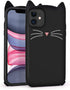 Cute iPhone 11 Case, Funny Animals Black Whisker Cat Ears Kitty 3D Cartoon Soft Silicone Shockproof Cases Cover Skin for Girls Kids Women...