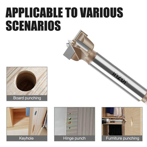 Drill Bit Set for Woodworking, Diameter 0.87inch, Carbide Tipped Wood Hole Saw Auger Opener, Hole Opener Hinge Hole Cutter for Woodworking, Plasti...