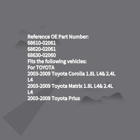 Door Check Strap Stopper Jam Hinge Driver Front LH Left or RH Right Fits 2003-2009 Toyota Corolla Matrix Prius Pontiac Vibe Replace 68610-02061 68...