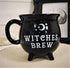 Ebros Wicca Sacred Crescent Moon Witches Brew Black Cauldron Mug Cup 14oz Coffee Tea Drink Cup Mugs...