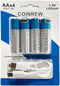 High-Capacity AA Lithium-Ion Rechargeable Batteries - 2830mAh, 4255mWh, USB-C, 4-Pack with 4-in-1 Charging Cable - Long-Lasting Power for High-Dra...