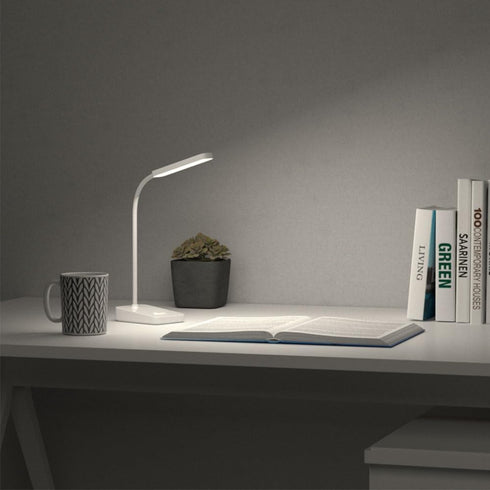 LED Desk Lamp, Desk Light, Desk Stand, White, USB Powered, Daylight White, Smartphone Stand Included...