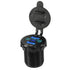 Switchtec 3 Charger Sockets (2 ea QC 3.0 USB, 1 ea Super-Fast Type C PD) 12v24 wTouch Switch Enclosed in Waterproof Aluminum Housing Boats, 26.7 i...