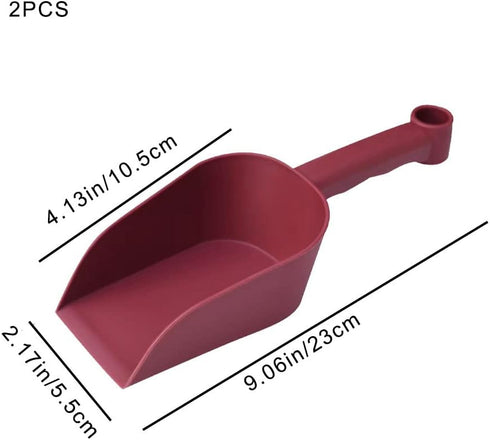 2 Pcs Garden Scoops PP Resin Hand Trowels Hanging Hole Design Shovel Scoops for Home Flower Soil Planting Digging Transplanting Compost Dog Food...