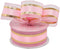 1 1/2" X 25 Yards Pink/Gold Emperor Met Stn Mid Ribbon...