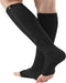 Bacophy 2 Pairs Zipper Compression Calf Socks 15-20 mmHg Open Toe Women Men...