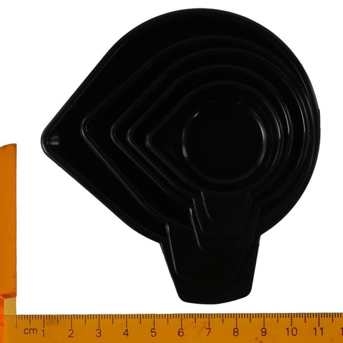 Weighing Powder Pans 5pcs 5 Sizes New Plastic Weighing Dishes Laboratory Equipment Black Weighing Vessel Liquid, Powder, Gems, etc...