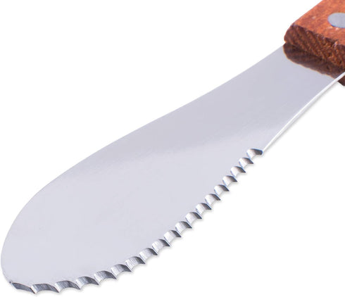 Super Z Outlet 8" Stainless Steel Straight Edge Butter Cheese Cream Sandwich Condiment Spreader Knives with Wood Handle for Kitchen Tools, Cooking...