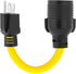 Nema 5-15P male L14-30R Female Power Adapter Cord,Household 15Amp to Generator Lock In 30Amp Adapter Cord,STW 12AWG Length= 28CM...