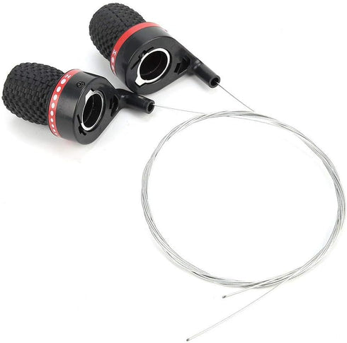V GEBY Bike Speed Shifter Outdoor Mountain Thumb Gear Shifters with Grips SpeedshifterLever and Set, 1 Pair...