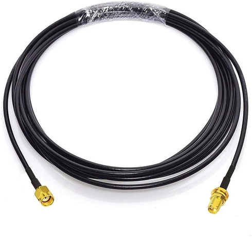 Bingfu RP-SMA Male to RP-SMA Female Bulkhead Mount RG174 WiFi Antenna Extension Coaxial Cable 3m 10 feet for WiFi Router Wireless Network Card USB...