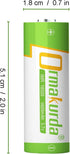 18500 Rechargeable Batteries, 3.7V 1600mAh Li-ion IMR 18500 Battery with Button Top for Solar Garden Light, Flashlight - 4 Pack...
