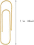 Paper Clips, 300-Count, Paperclips, Paper Clip, Gold Paper Clips, 1.1 Inch (28mm) Small Paper Clips...