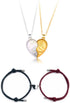 Stainless Steel His and Her Heart Lock Key Matching Puzzle Couples Pendant Necklace...