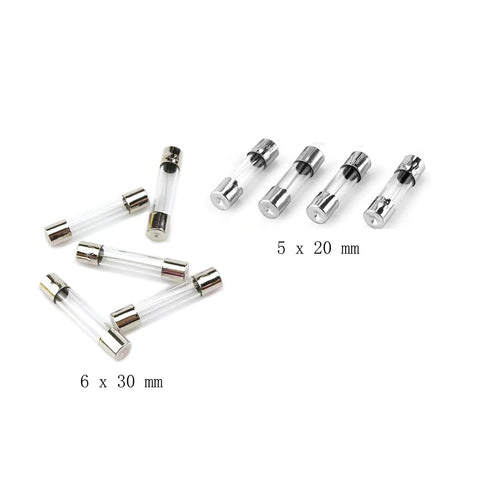 Quick Fast-Blow Glass Tube Fuse 6 x 30 mm Assorted Kit 0.5Amp 1Amp 2Amp 3Amp 5Amp 8Amp 10Amp 15Amp (Pack of 80) + 10 Pieces Fuse Clips Holder...